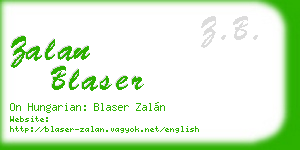 zalan blaser business card
